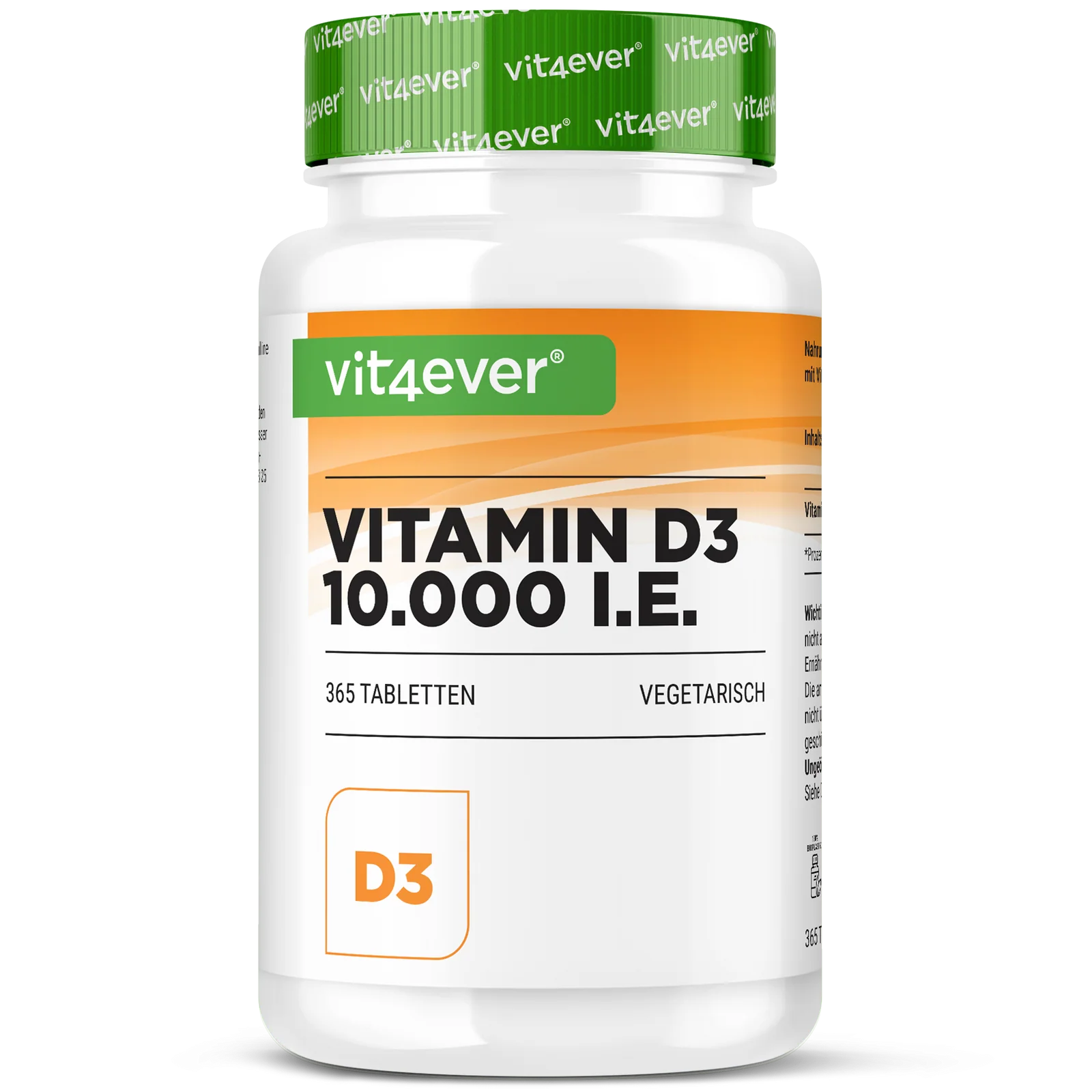 Vit4ever D3-vitamin Depot 10 000 NE – 365 tabletta | Hosszú hatású D3-vitamin